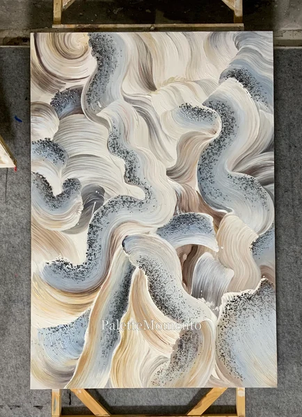 Neutral waves — studio canvas