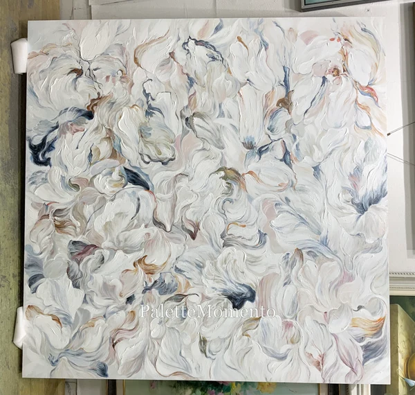 White impasto — studio canvas