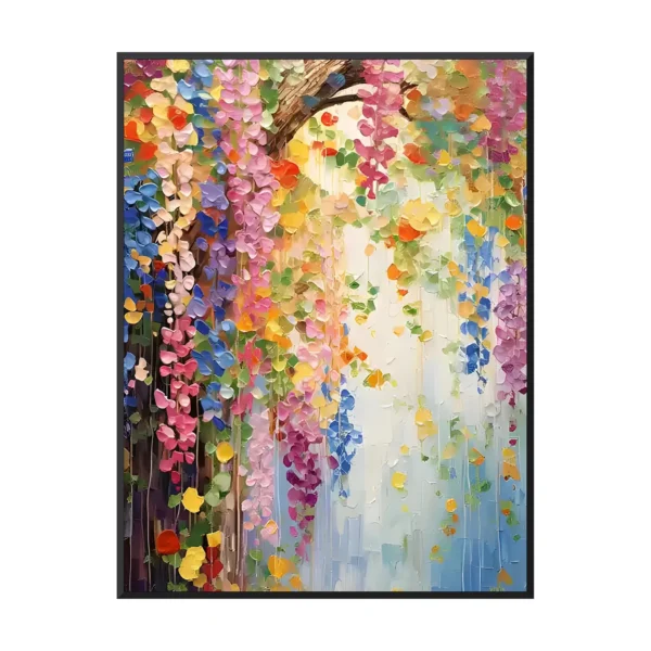Purple and pink wisteria colorful canvas CA28