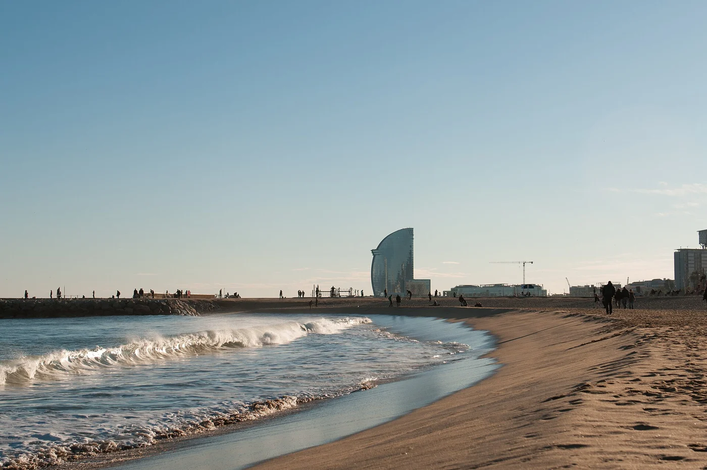 Mediterranean beachfront in Barcelona