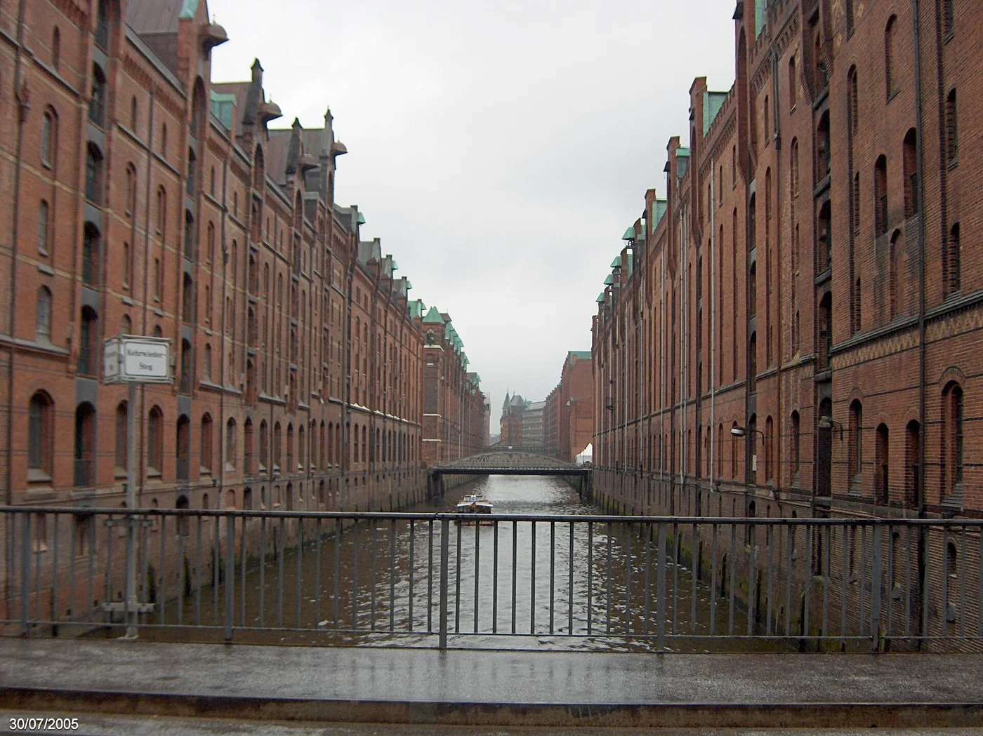 Canal and brick warehouses in Hamburg’s Speicherstadt
