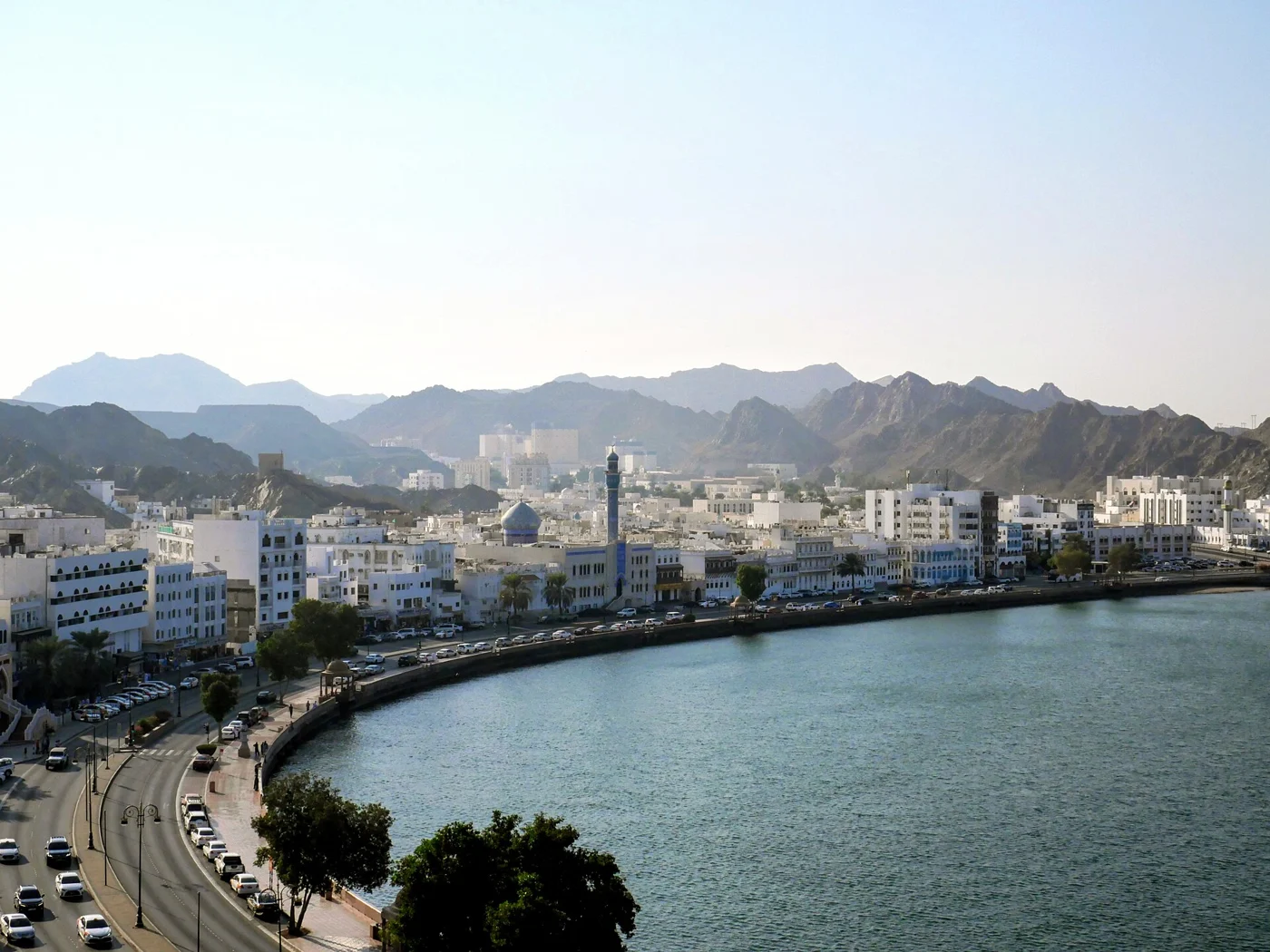 Muttrah Corniche and harbour in Muscat