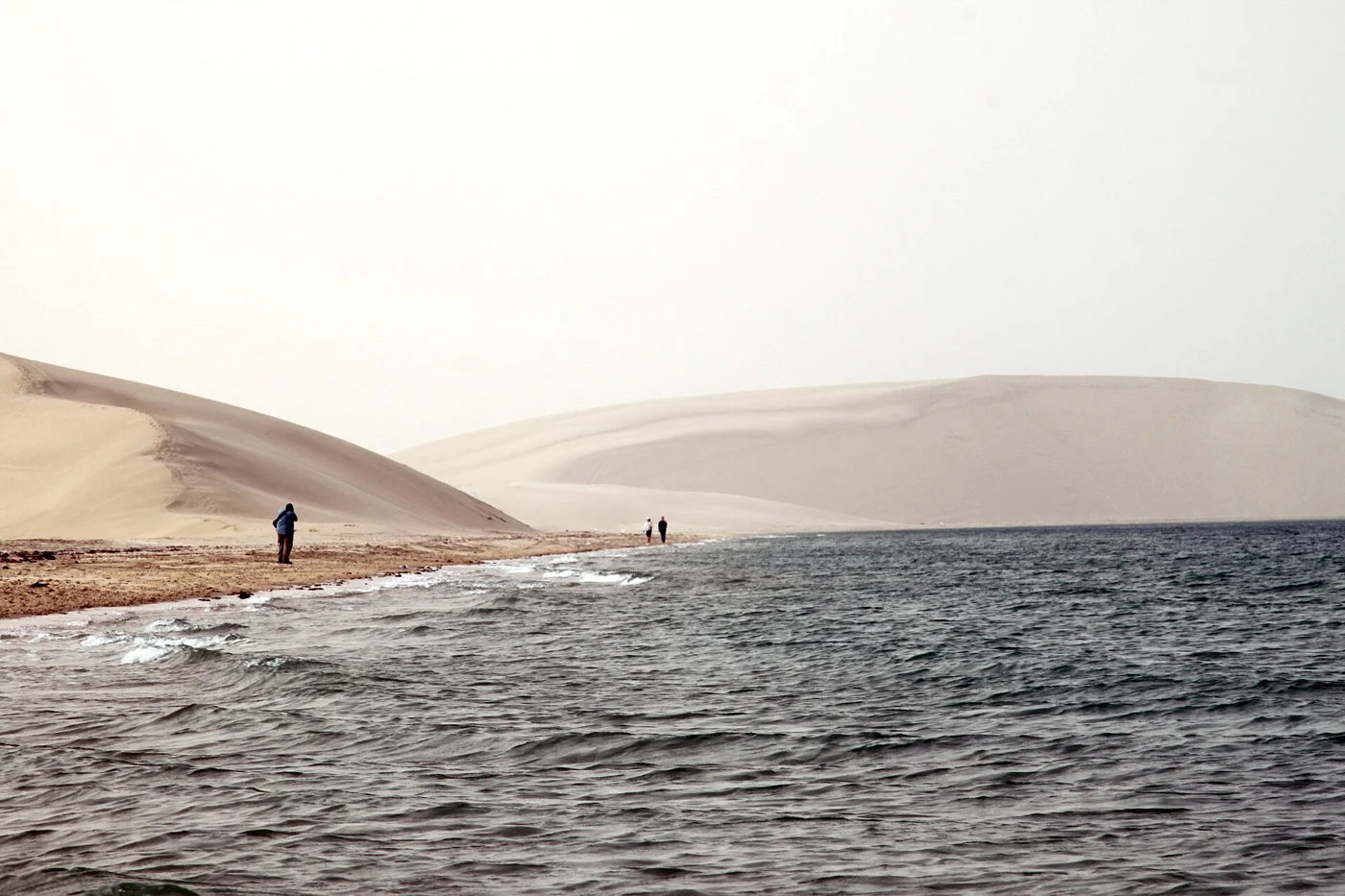 Dunes and water at Khor Al Adaid, Qatar