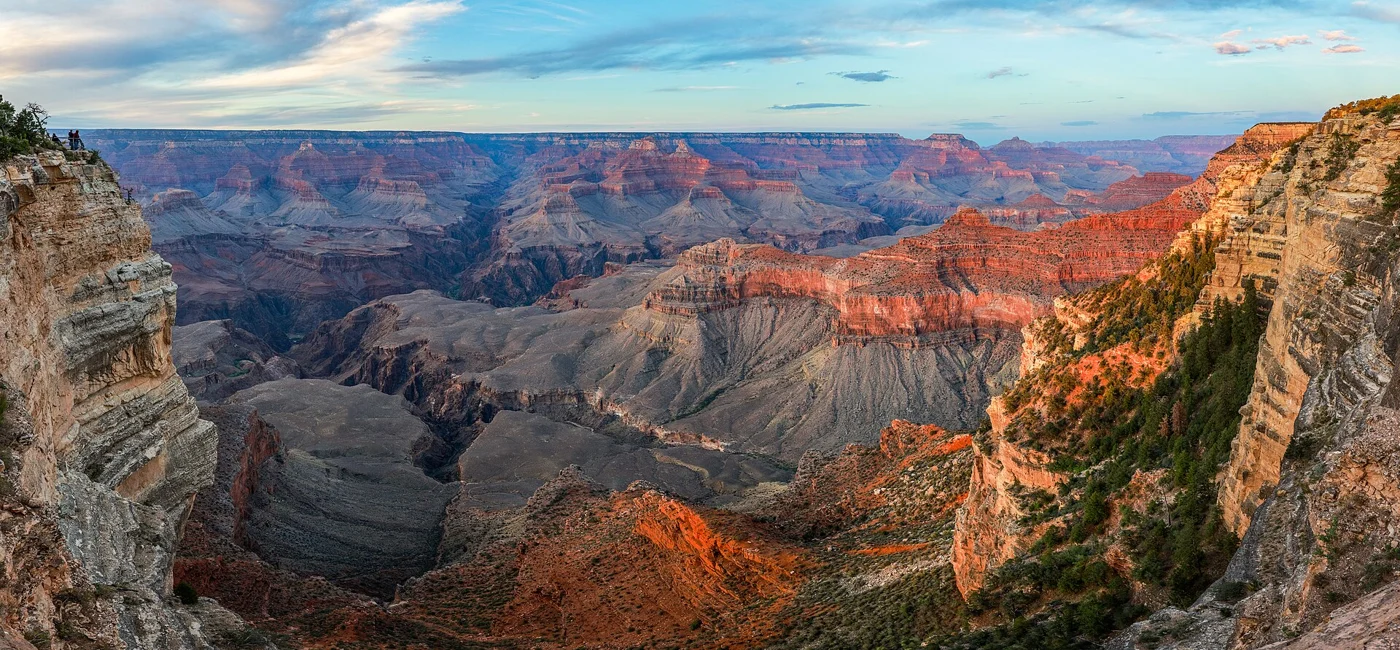 Layered landscape of the Grand Canyon in Arizona