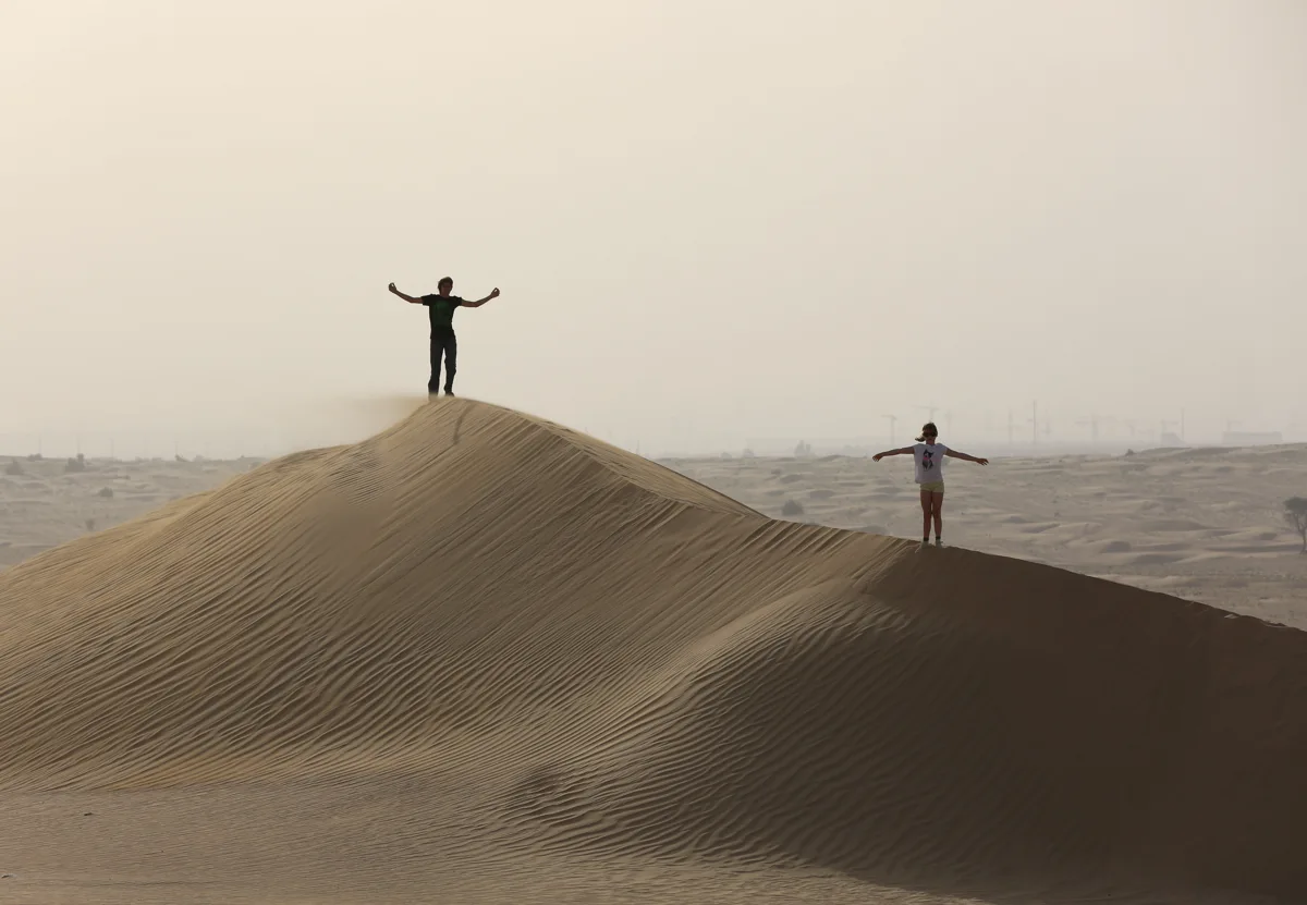 Al Qudra desert dunes in Dubai